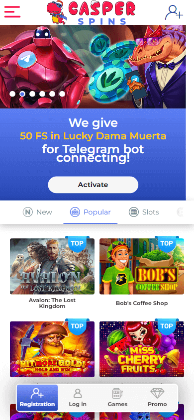 Casper Spins Casino Mobile screenshot